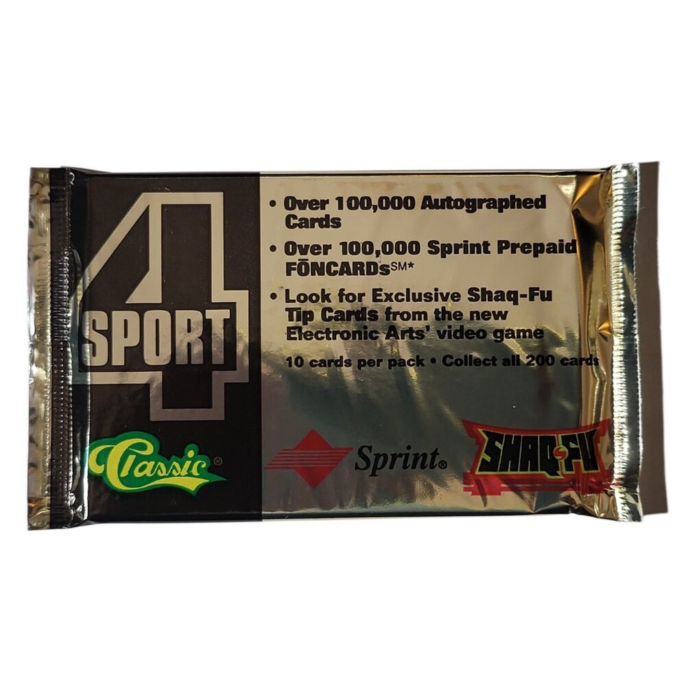 1994 Classic 4-Sport Gold Sprint Promo Booster Pack Shaq-Fu Inserts SEALED 🆕